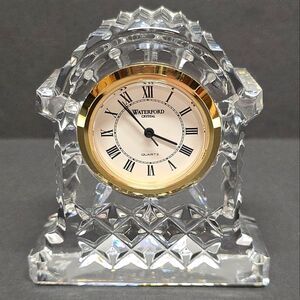 Waterford Crystal Bijou Carriage Mantle Desktop Clock Made in Ireland